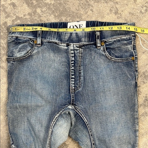 NWT One Teaspoon Killers Jeans Phoenix Wash Distressed Rips Drop Crotch Sz 24 - Picture 10 of 15